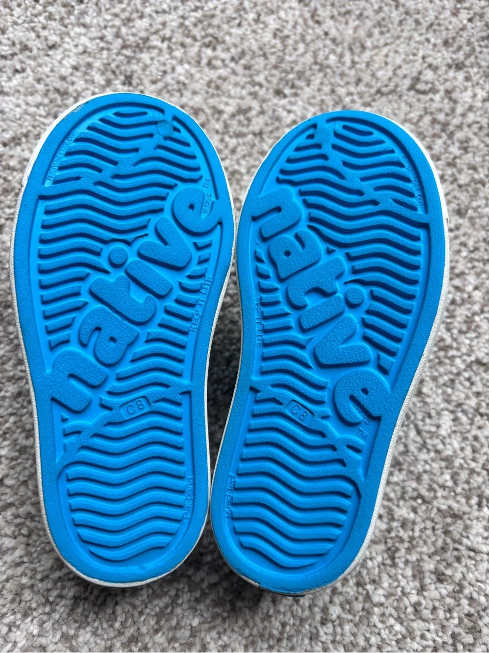 Native Jefferson Kids Slip-On Shoes in Bright Blue